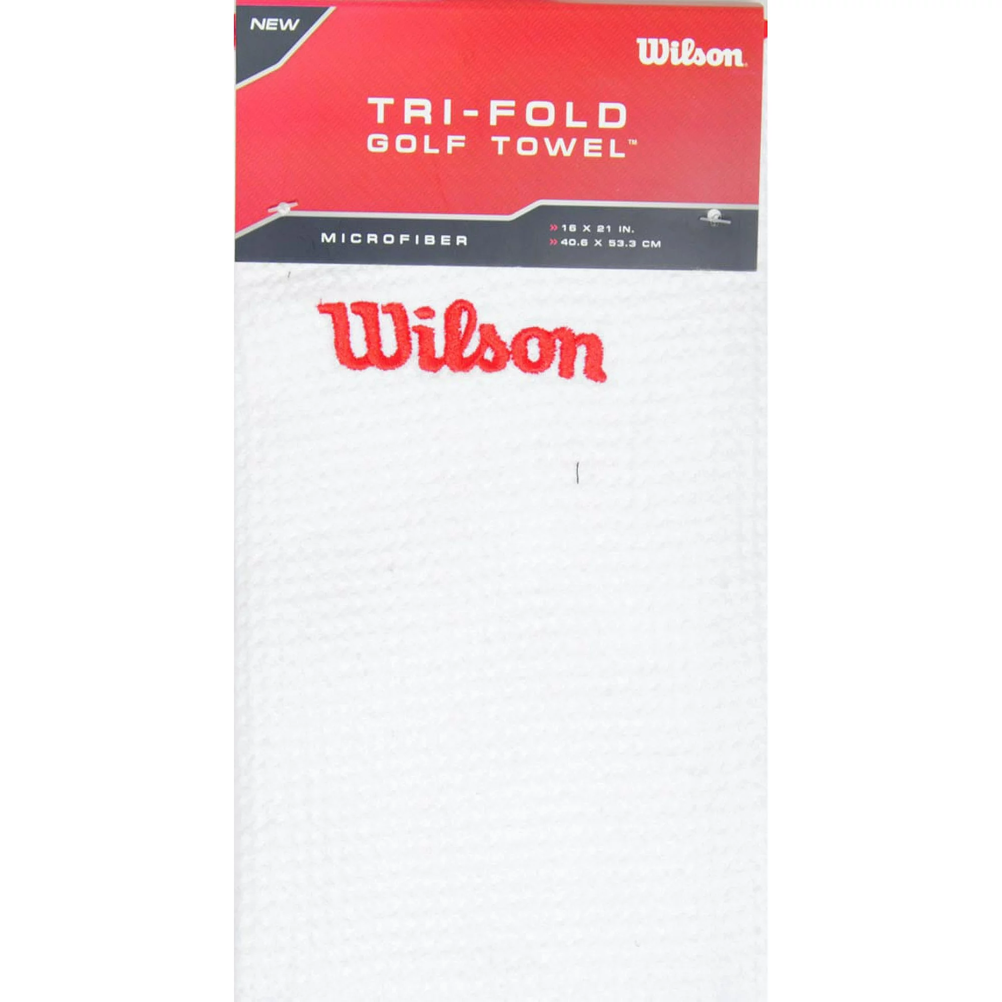 Wilson Microfiber Golf Towel with Carabiner Hook, White - Image 2