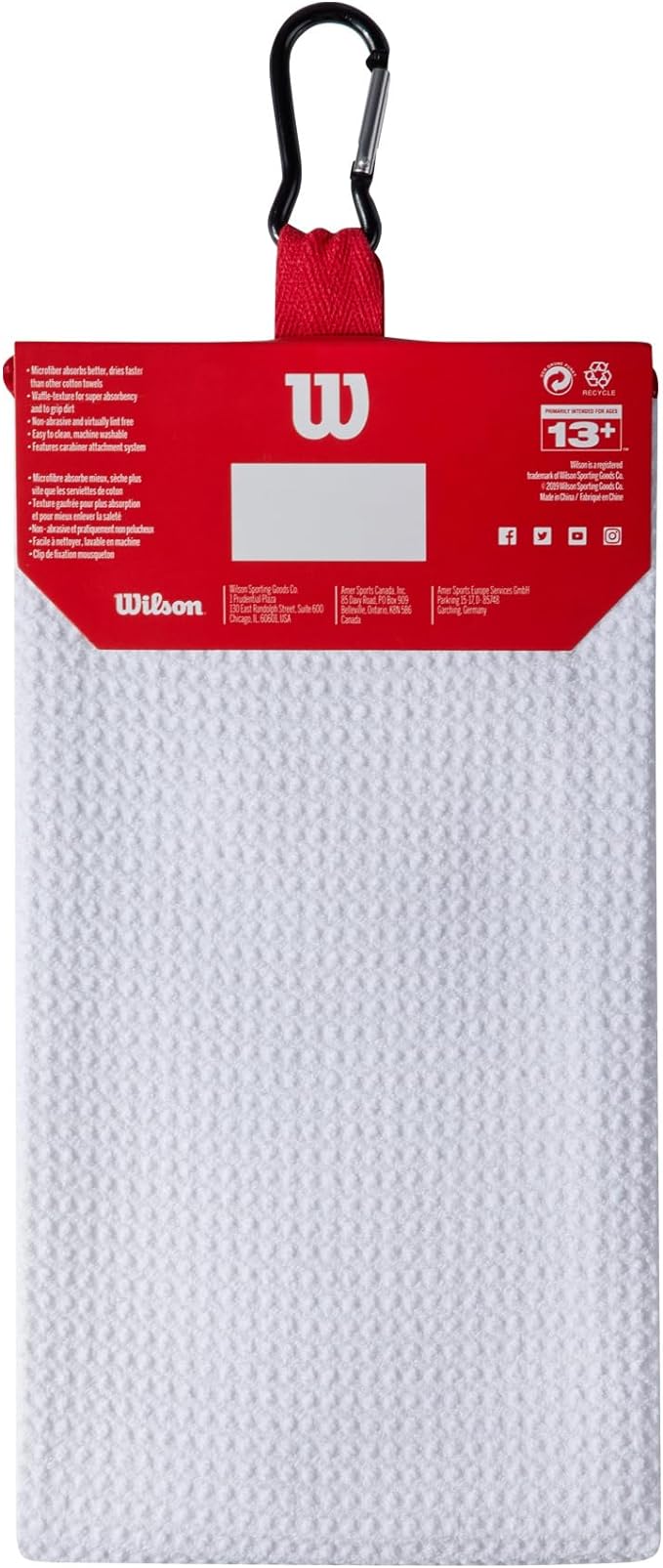 WILSON Microfiber Towel - White - Image 4