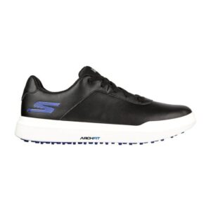 SKECHERS Men’s Drive 5 MD Spikeless Golf Shoes – Black/White