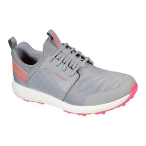 SKECHERS Women’s Max Sport MD Spikeless Golf Shoes – Grey/Coral