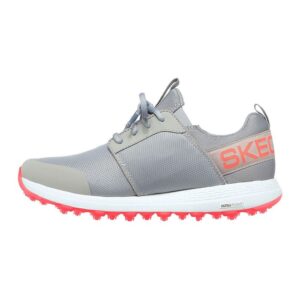 SKECHERS Women’s Max Sport MD Spikeless Golf Shoes – Grey/Coral