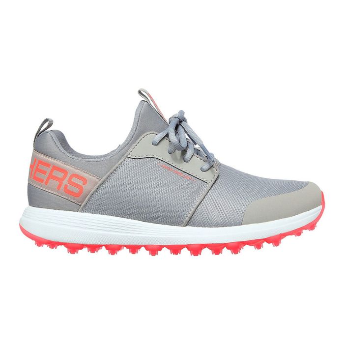 SKECHERS Women's Max Sport MD Spikeless Golf Shoes – Grey/Coral