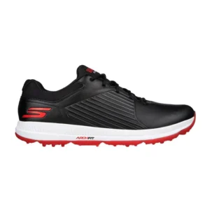 SKECHERS Men’s Elite 5 GF MD Spikeless Golf Shoes – Black/Red